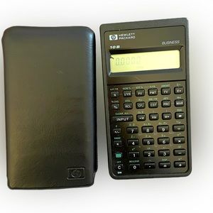 Vintage Hewlett Packard HP 10b Business Calculator, w/Leather Case & Manual